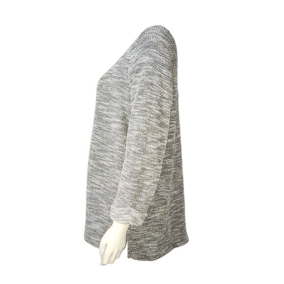 Croft & Barrow Sweater Top Womens Plus Size 1X Pullover Gray 3/4 Sleeve Comfort - Picture 2 of 5